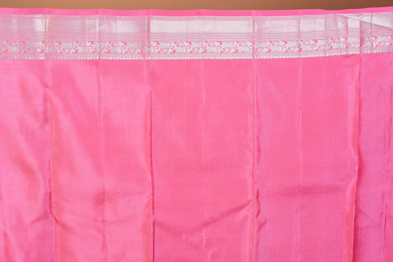 Light Peach Blended Kanjivaram Saree with Blouse Piece - Keya Seth Exclusive