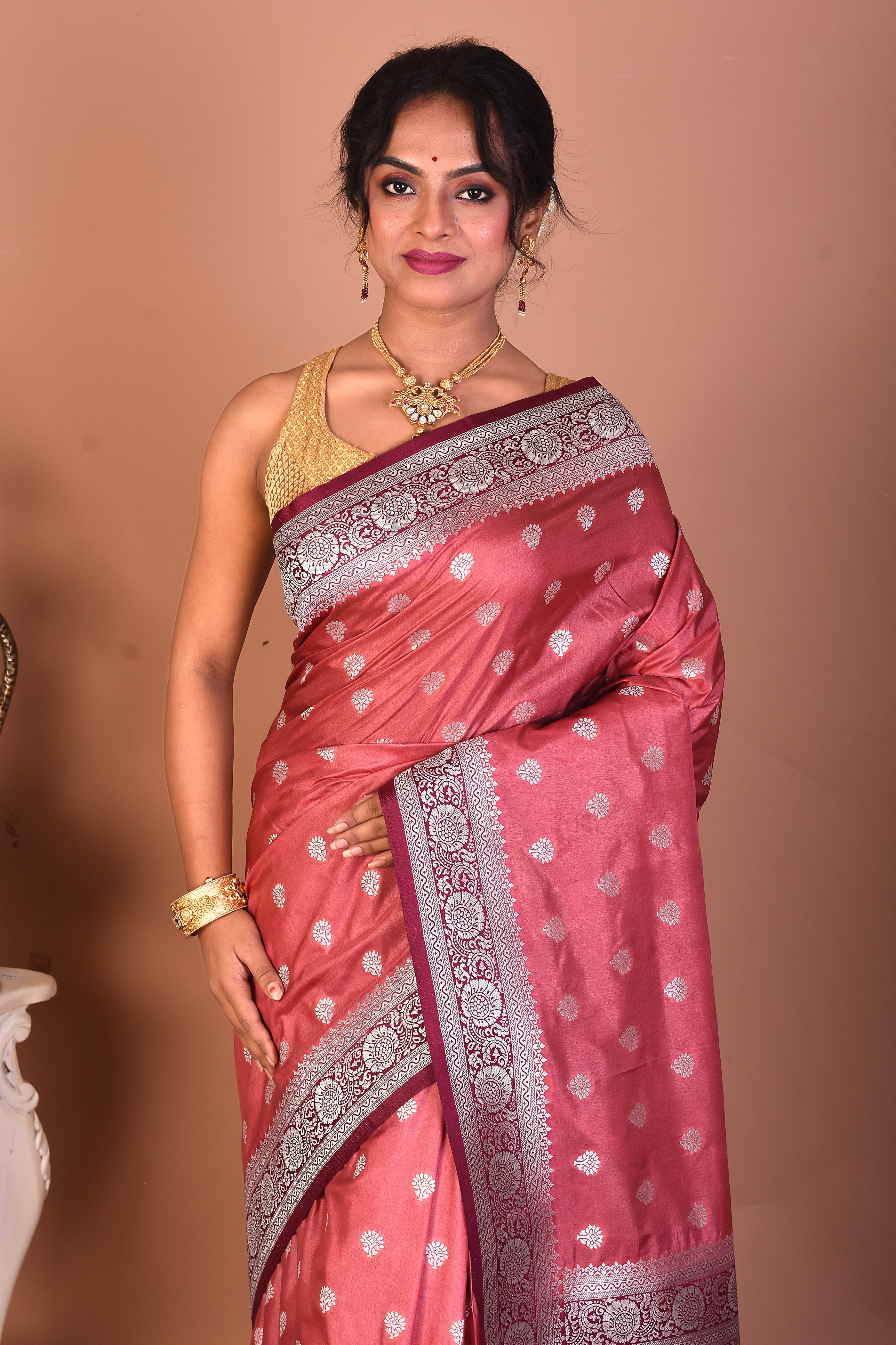 Brown Art Silk Saree - Keya Seth Exclusive