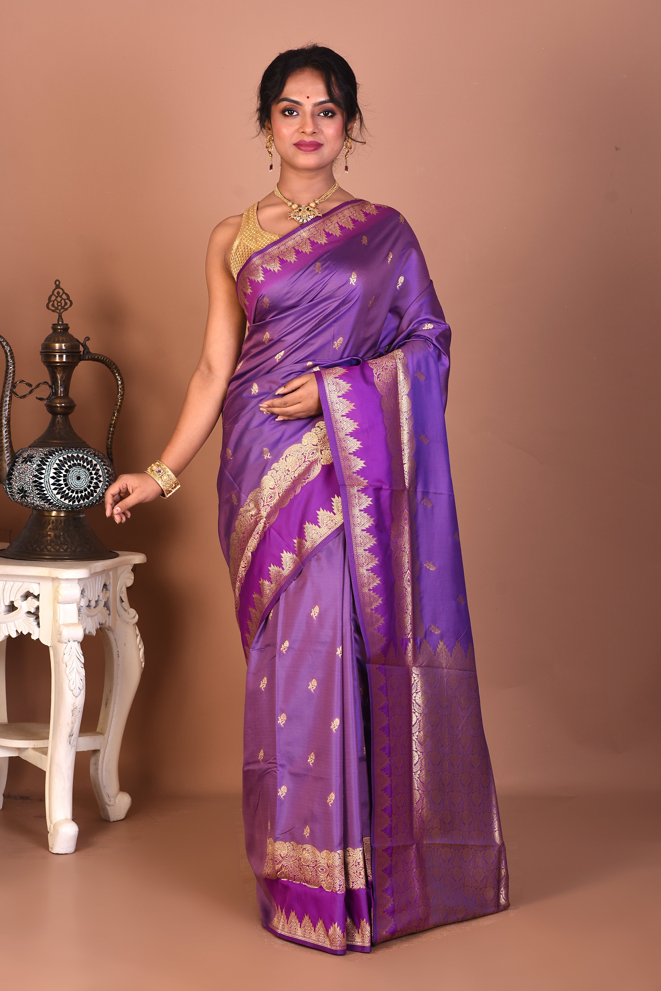 Purple Art Silk Saree - Keya Seth Exclusive