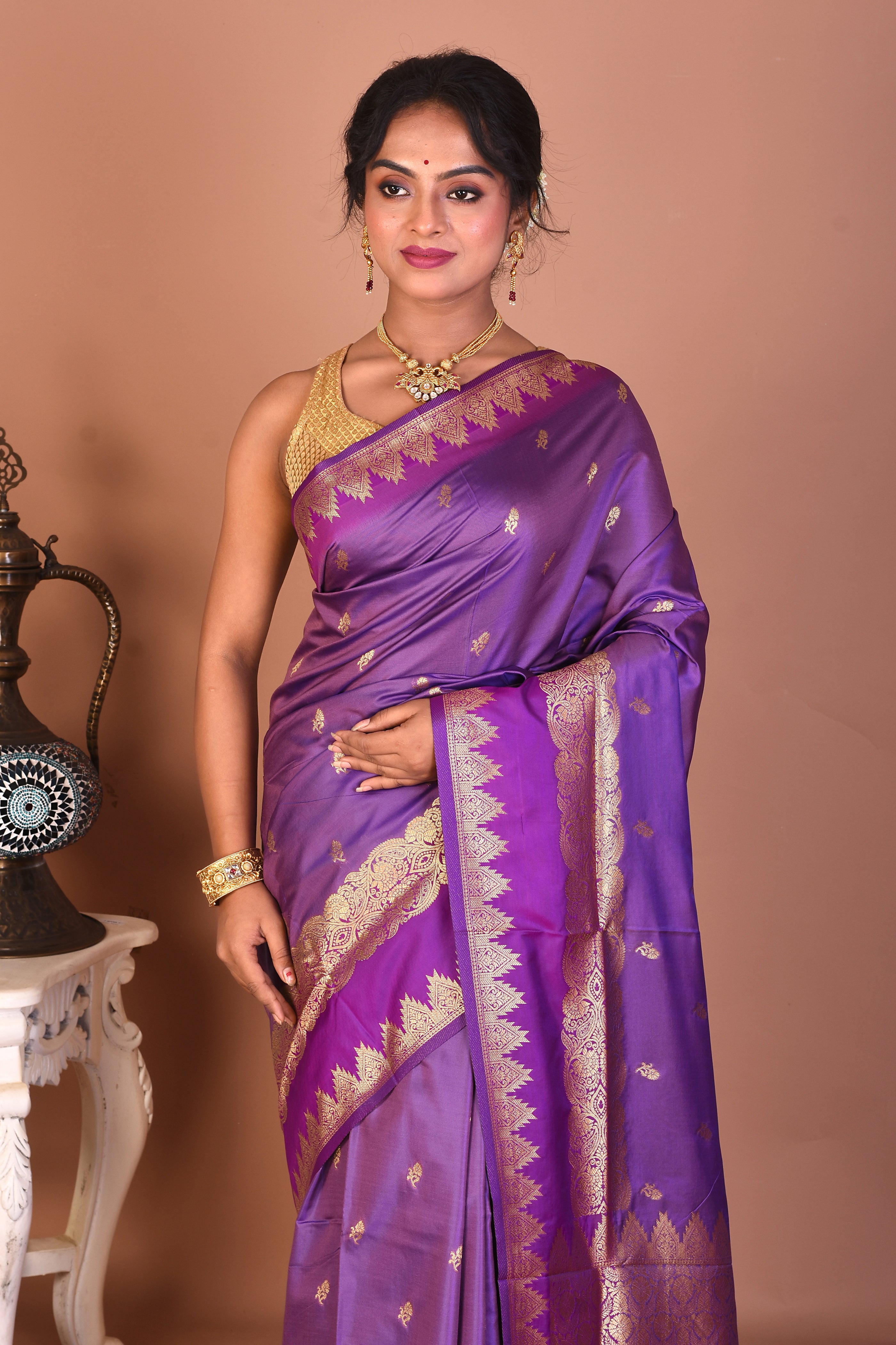 Purple Art Silk Saree - Keya Seth Exclusive