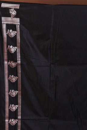 Black Blended Katan Silk Saree - Keya Seth Exclusive