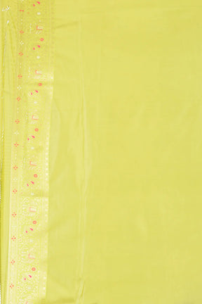 Light Green Blended Ikkat Saree with Blouse Piece - Keya Seth Exclusive