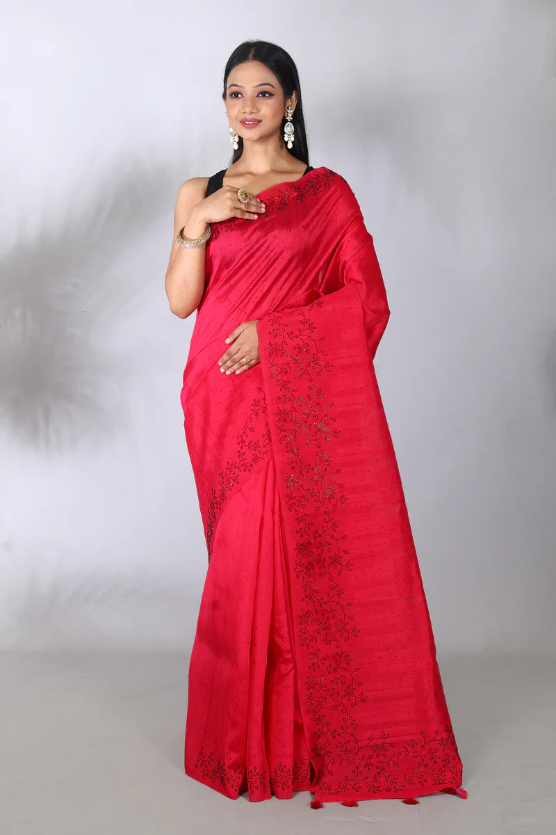 Rani Blended Tussar Silk Saree - Keya Seth Exclusive