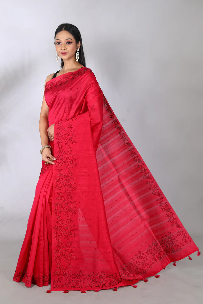 Rani Blended Tussar Silk Saree - Keya Seth Exclusive