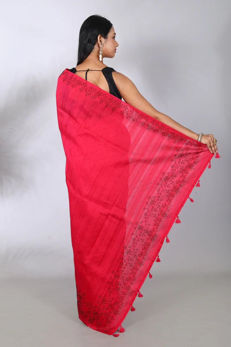 Rani Blended Tussar Silk Saree - Keya Seth Exclusive