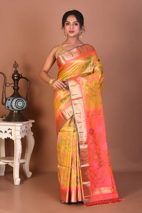 Bright Yellow Art Silk Saree - Keya Seth Exclusive