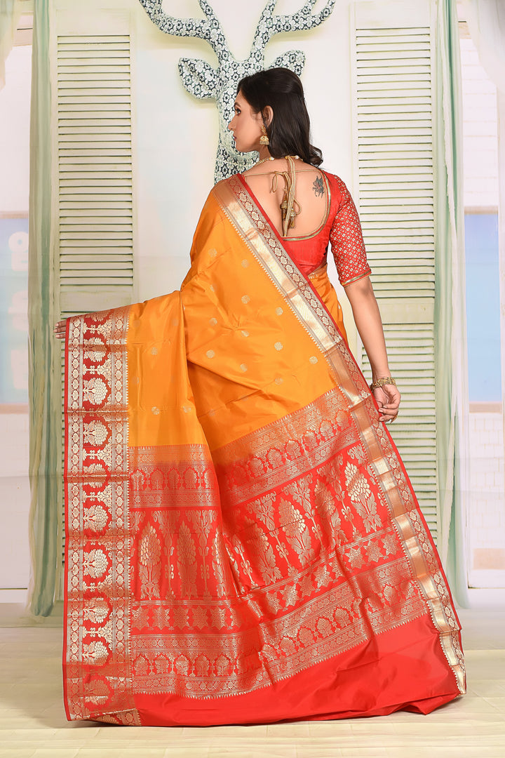 Yellow Pure Kanjivaram Silk Saree - Keya Seth Exclusive