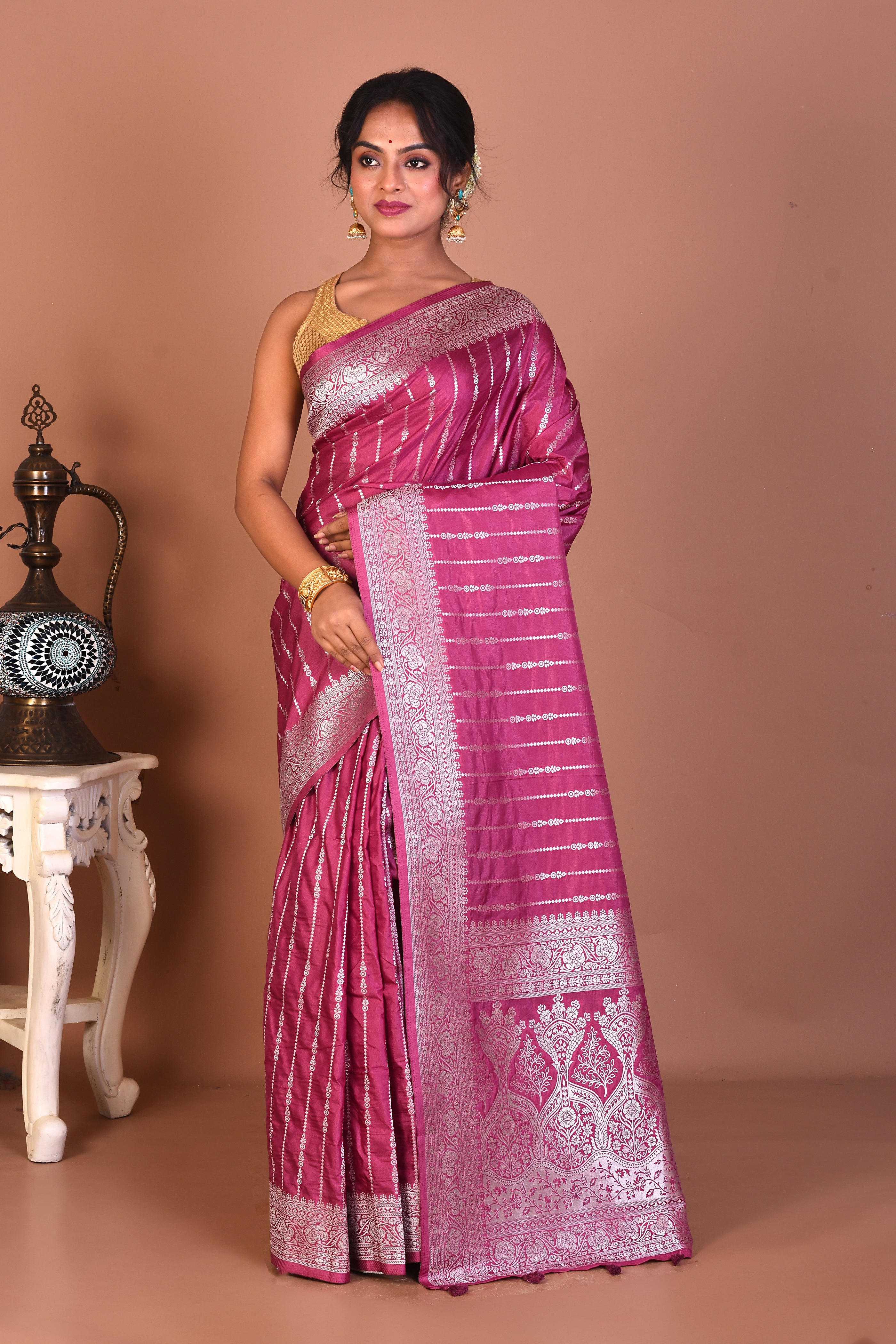 Pink Art Silk Saree - Keya Seth Exclusive