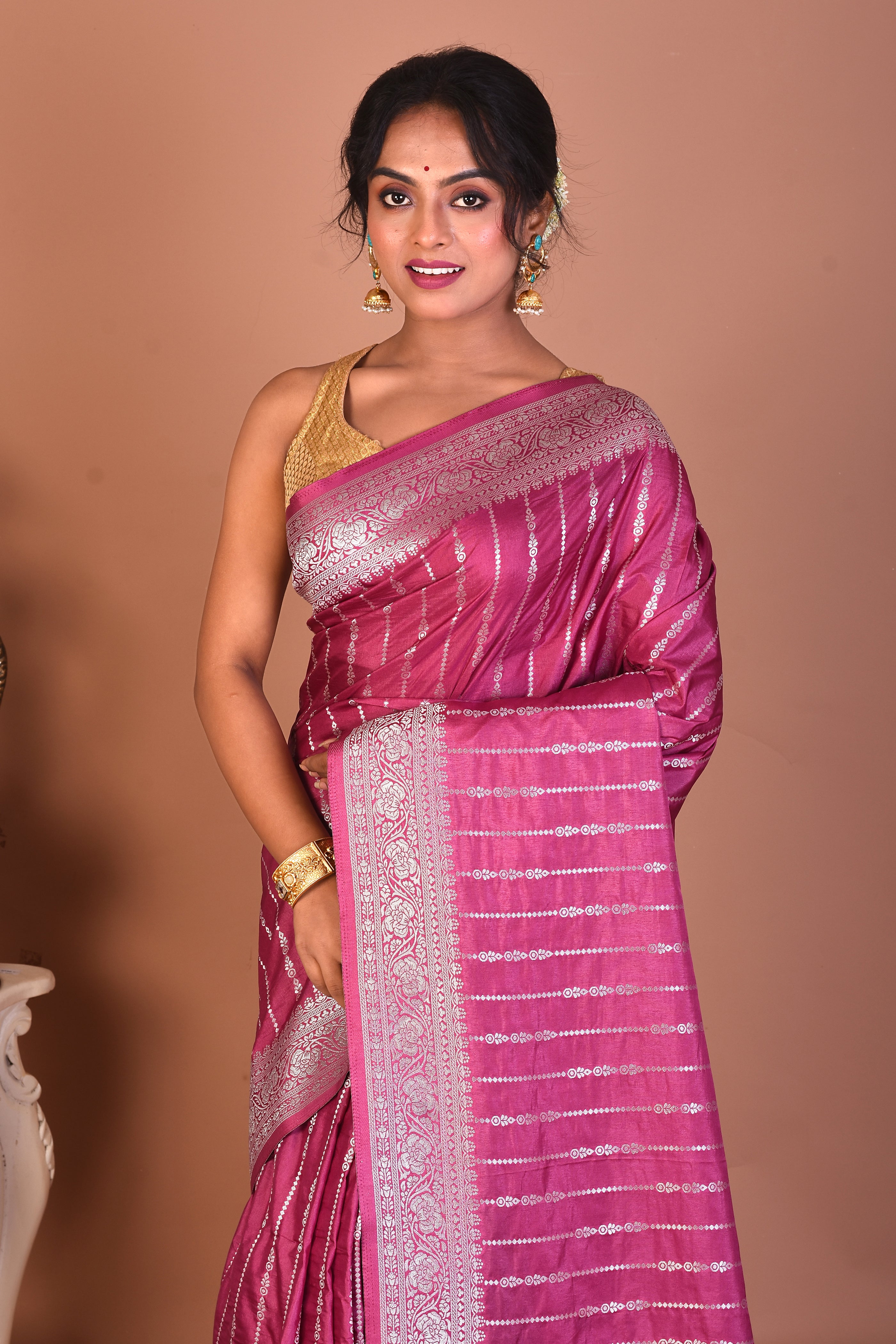 Pink Art Silk Saree - Keya Seth Exclusive