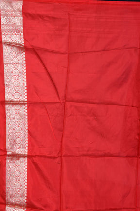 Red Pure Katan Saree with Zari Work - Keya Seth Exclusive