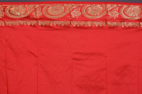 Blue Pure Kanjivaram Saree with Red Borders - Keya Seth Exclusive