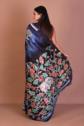 Multicolored Pure Tussar Saree - Keya Seth Exclusive
