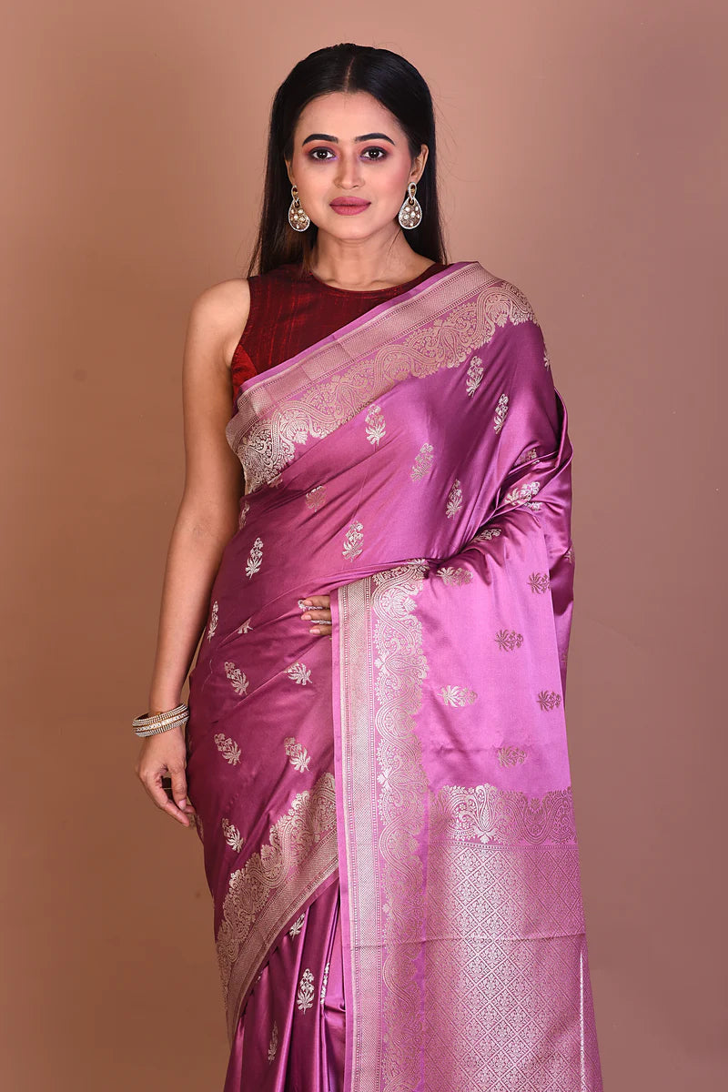 Mauve Art Silk Saree - Keya Seth Exclusive