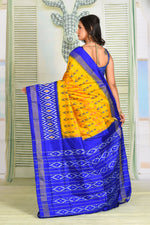 Load image into Gallery viewer, Sunshine Yellow Pure Ikkat Silk Saree - Keya Seth Exclusive