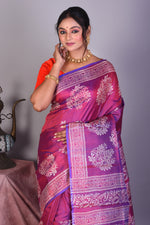 Load image into Gallery viewer, Purple Murshidabad Silk Saree - Keya Seth Exclusive
