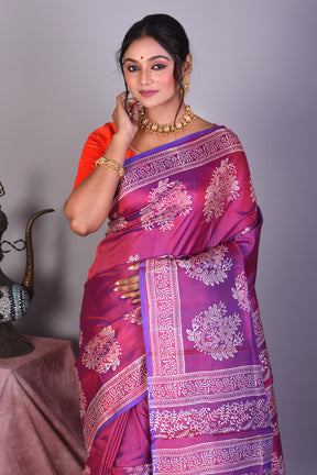 Purple Murshidabad Silk Saree - Keya Seth Exclusive