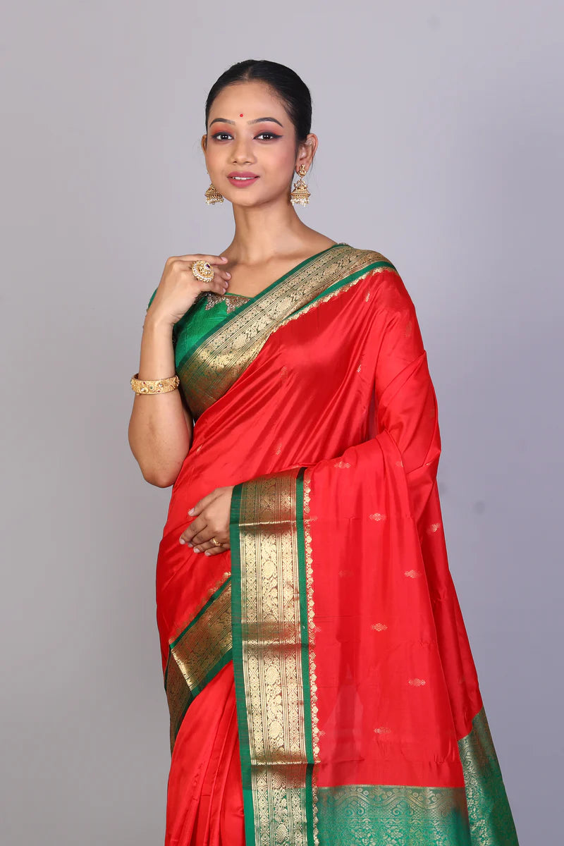 Maroon Blended Kanjivaram Silk Saree - Keya Seth Exclusive