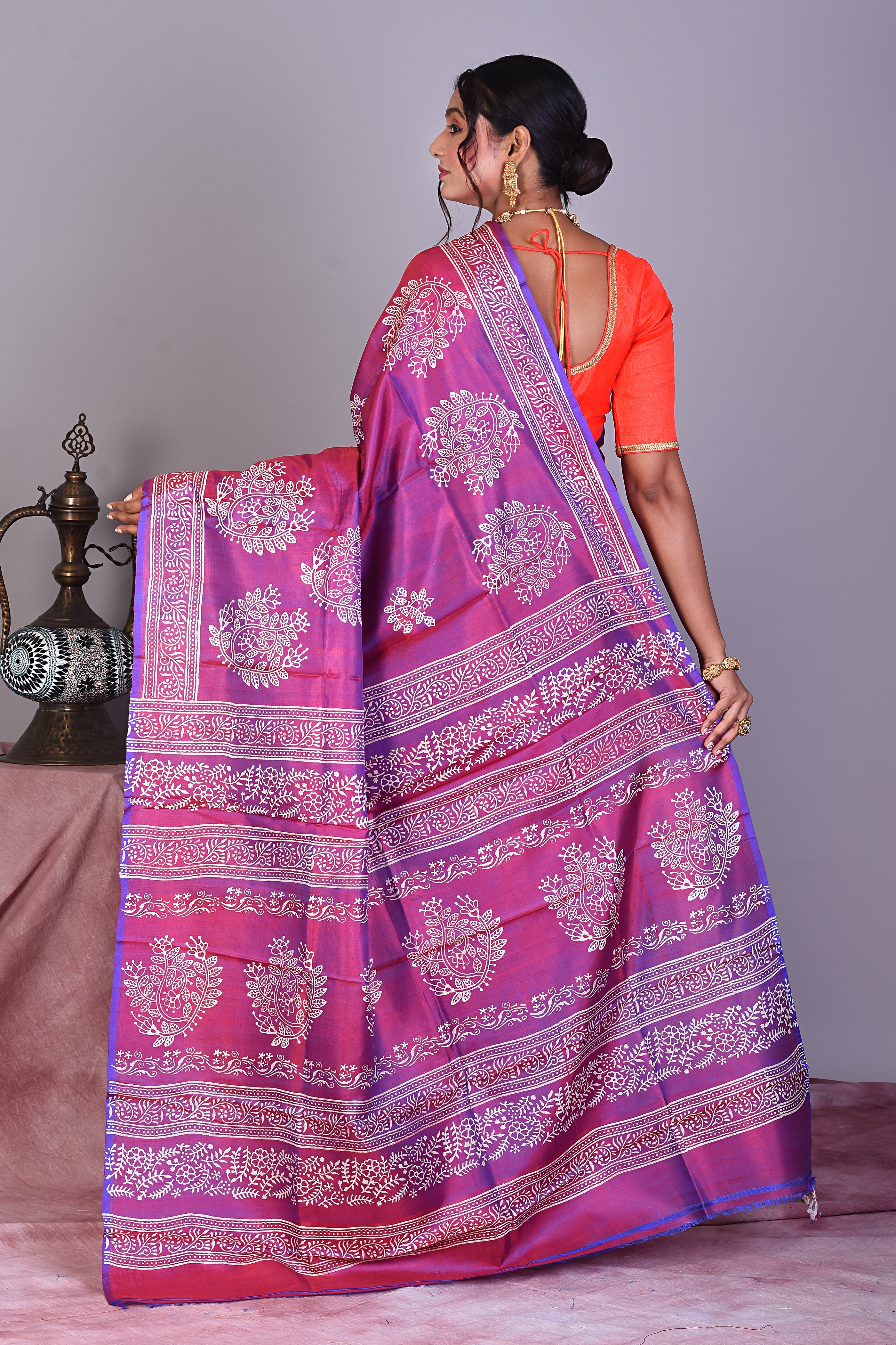 Purple Murshidabad Silk Saree - Keya Seth Exclusive