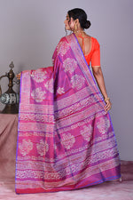 Load image into Gallery viewer, Purple Murshidabad Silk Saree - Keya Seth Exclusive
