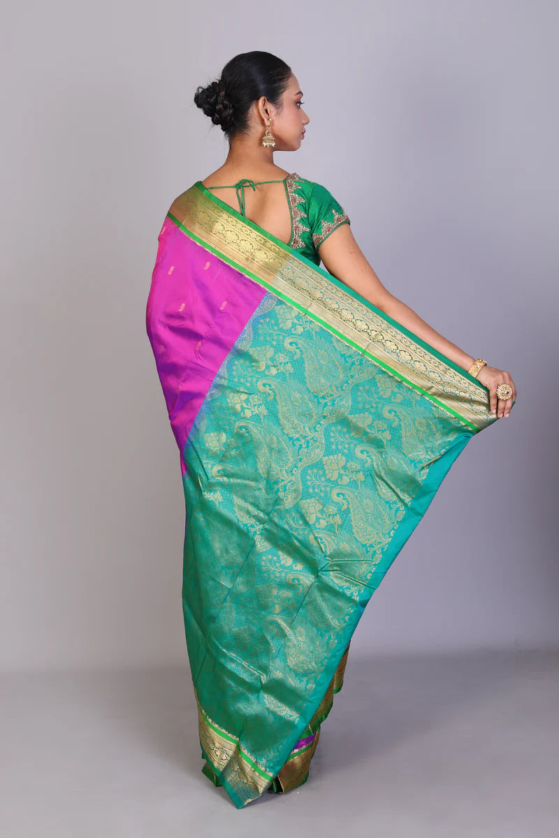 Purple Blended Kanjivaram Saree - Keya Seth Exclusive