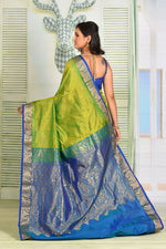 Load image into Gallery viewer, Leaf Green Pure Kanjivaram Silk Saree - Keya Seth Exclusive