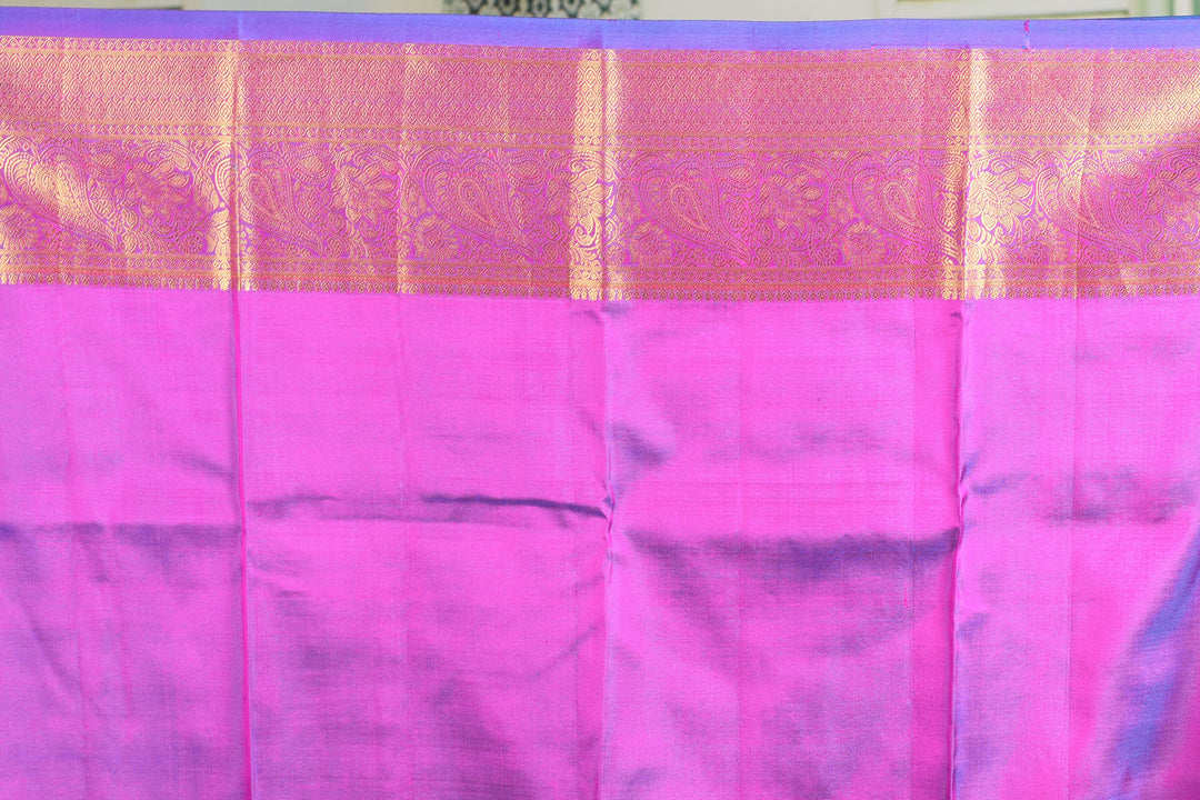 Bright Pink Pure Kanjivaram Silk Saree - Keya Seth Exclusive