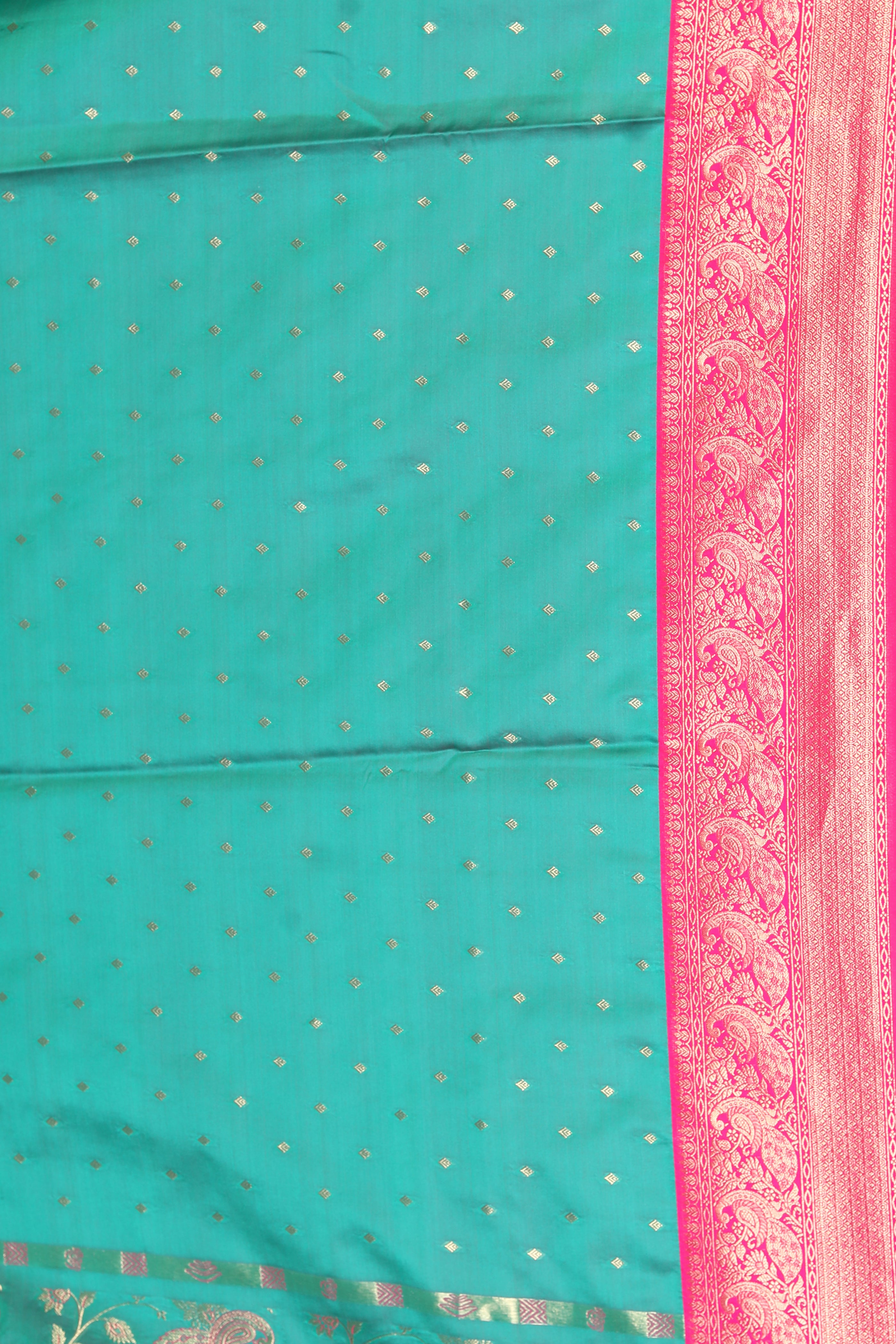 Rama Green Position Print Blended Silk Saree - Keya Seth Exclusive