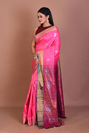 Pink Blended Handloom Saree - Keya Seth Exclusive