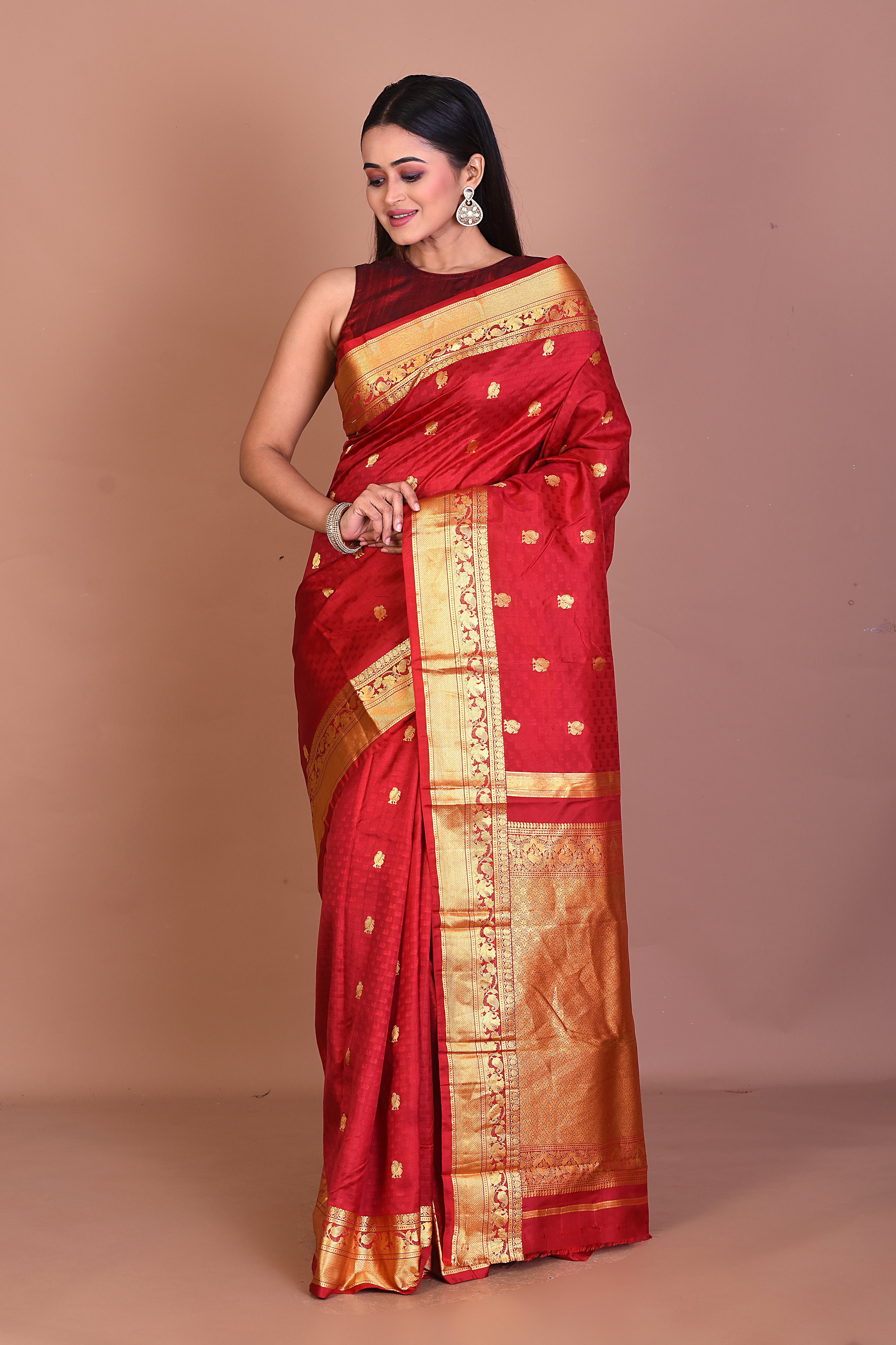 Maroom Pure Kanjivaram Silk Saree - Keya Seth Exclusive