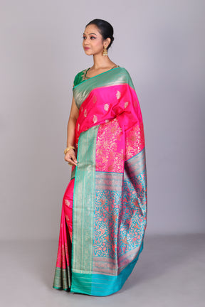 Rani Blended Satin Silk Saree - Keya Seth Exclusive