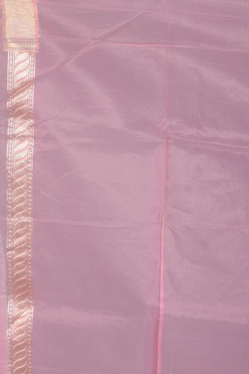 Pink Blended Muslin Saree - Keya Seth Exclusive