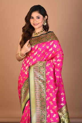 Rani Blended Art Silk Saree with Blouse Piece - Keya Seth Exclusive