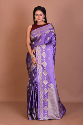 Lavender Blended Mashru Silk Saree - Keya Seth Exclusive