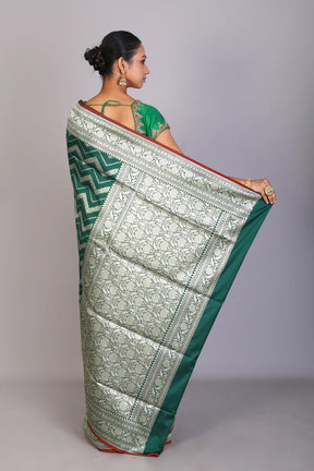 Bottle Green Art Silk Saree - Keya Seth Exclusive