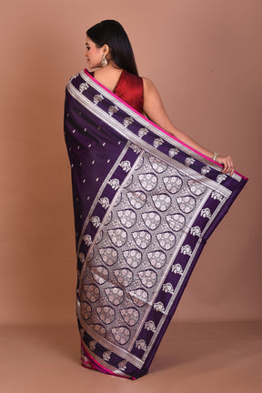 Violet Blended Mashru Silk Saree - Keya Seth Exclusive