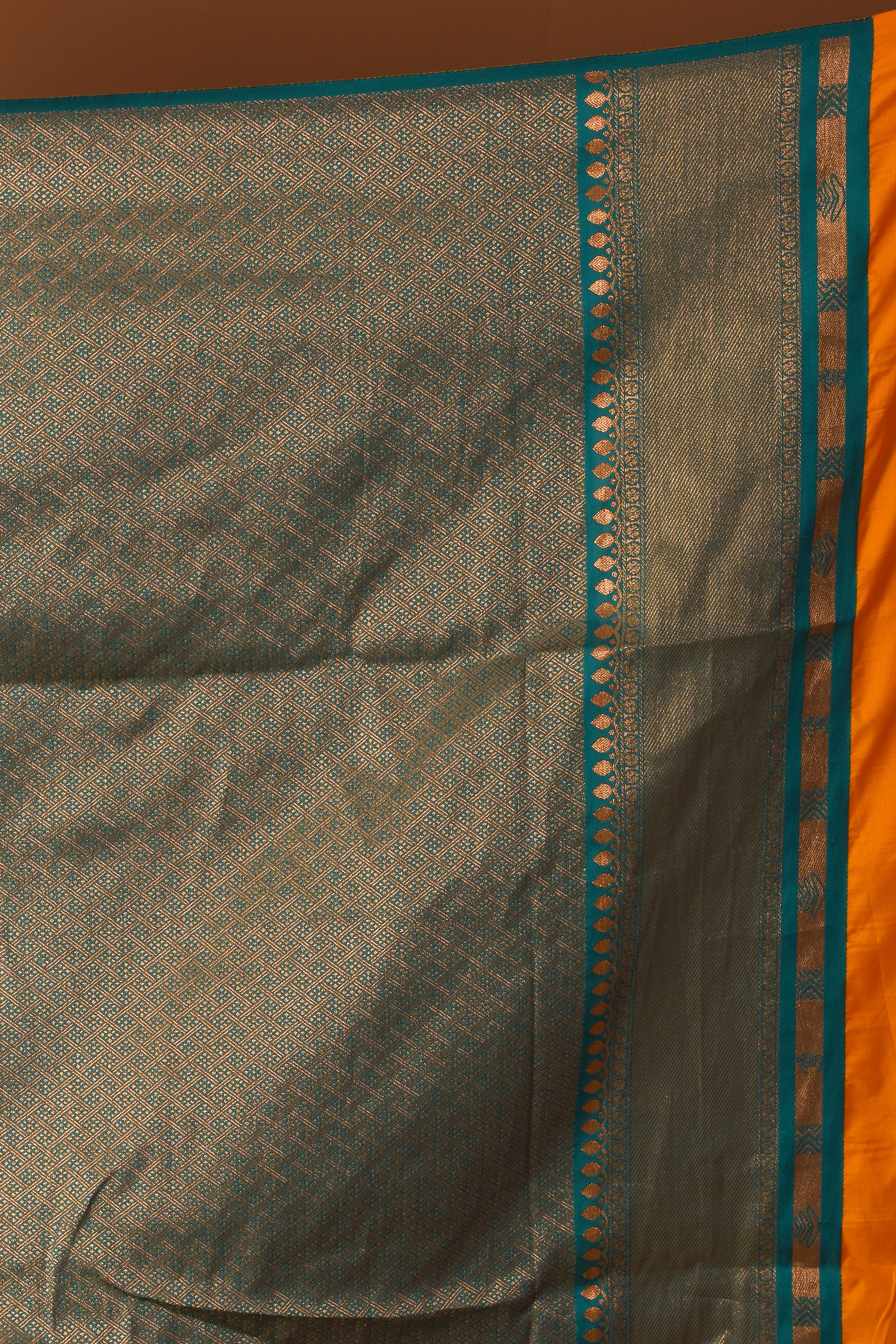 Mustard Blended Tissue Saree - Keya Seth Exclusive