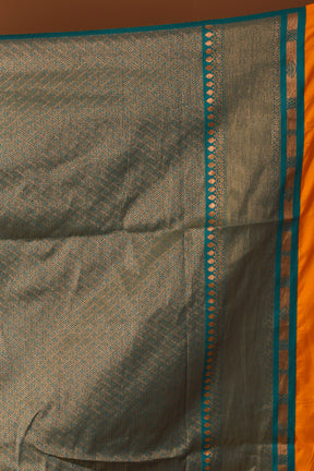 Mustard Blended Tissue Saree - Keya Seth Exclusive