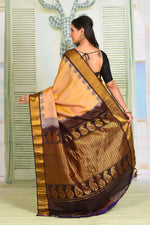 Load image into Gallery viewer, Beige Pure Gadwal Saree - Keya Seth Exclusive