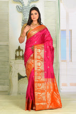 Load image into Gallery viewer, Slushy Pink Pure Kanjivaram Silk Saree - Keya Seth Exclusive
