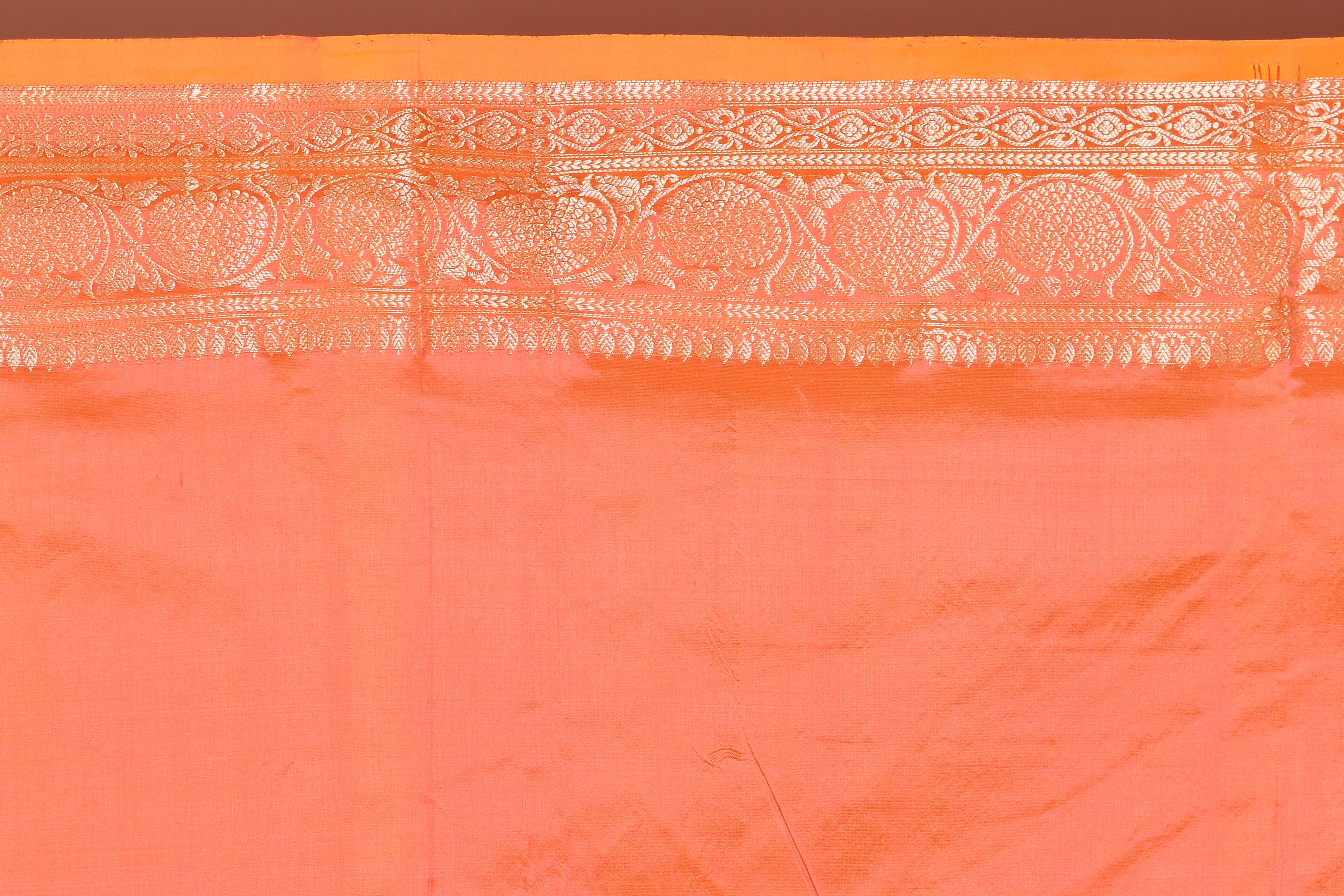 Peach Pure Katan Silk Saree - Keya Seth Exclusive