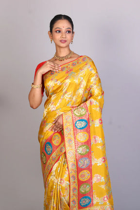 Mustard Art Silk Saree - Keya Seth Exclusive