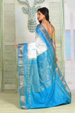 Load image into Gallery viewer, White Pure Kanjivaram Silk Saree - Keya Seth Exclusive