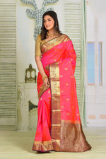 Load image into Gallery viewer, Dual Tone Pink Pure Kanjivaram Silk Saree - Keya Seth Exclusive