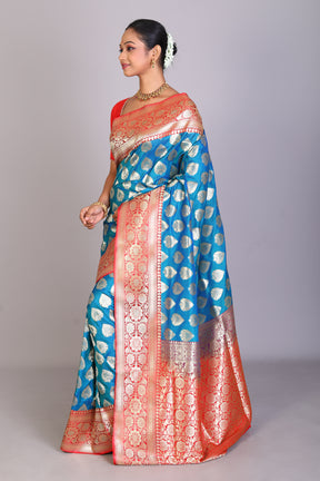 Blue Blended Uppada Silk - Keya Seth Exclusive