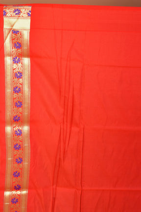 Red Blended Uppada Silk Saree with Blouse Piece - Keya Seth Exclusive