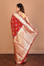 Load image into Gallery viewer, Maroon Blended Uppada Silk Saree with Blouse Piece - Keya Seth Exclusive
