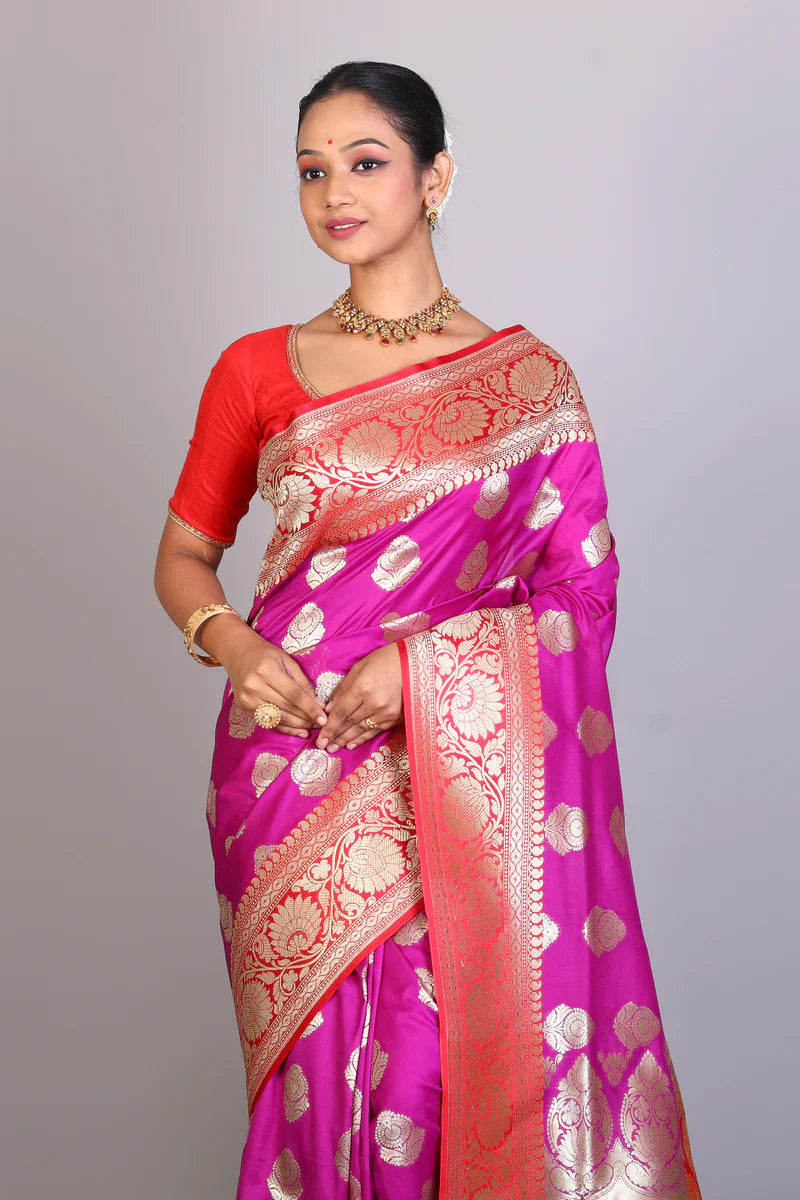 Purple Blended Uppada Saree - Keya Seth Exclusive