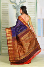Load image into Gallery viewer, Royal Blue Pure Gadwal Saree - Keya Seth Exclusive