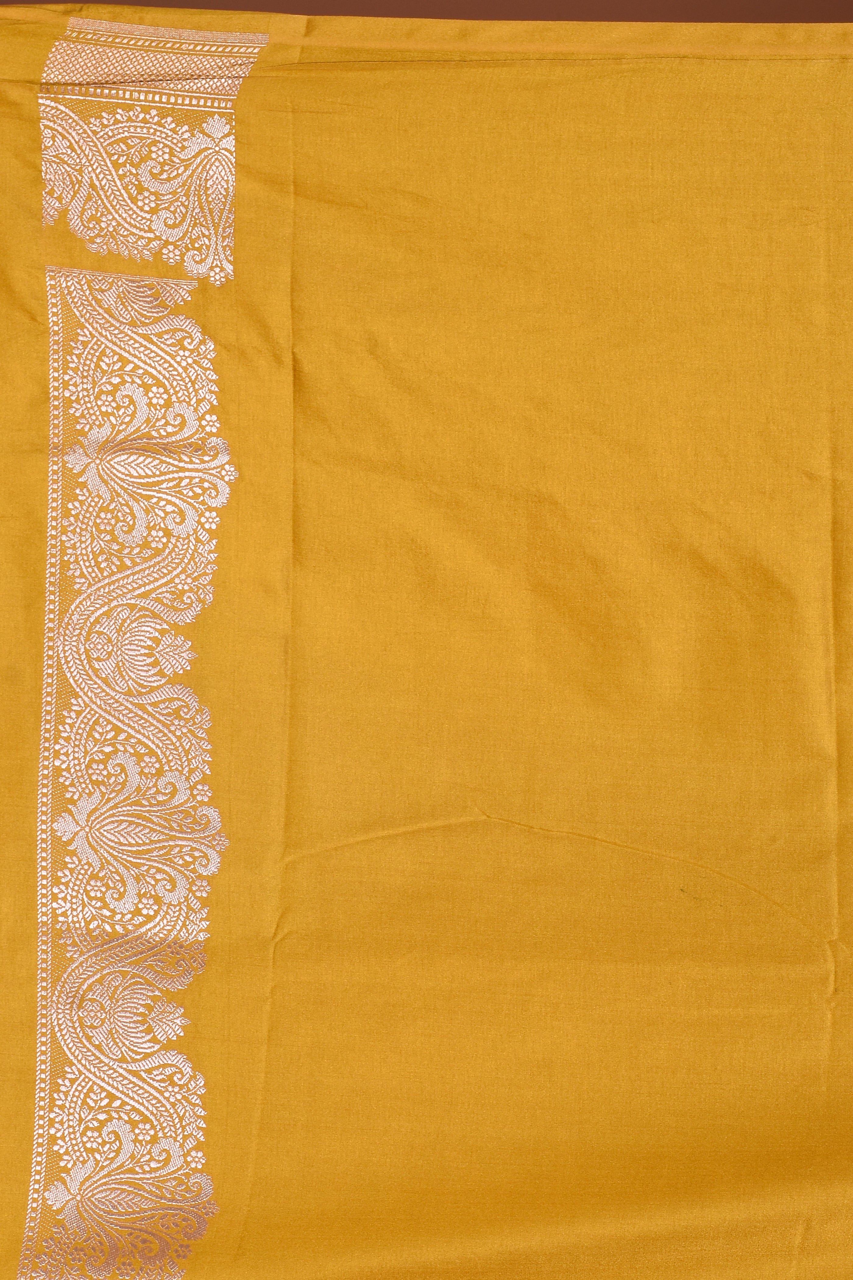 Yellow Blended Mashru Silk Saree - Keya Seth Exclusive