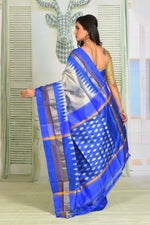 Load image into Gallery viewer, Grey Pure Ikkat Silk Saree - Keya Seth Exclusive
